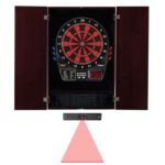 Viper | Metropolitan Mahogany Soft Tip Dartboard Cabinet | 797 Electronic Dartboard, and Dart Laser Line