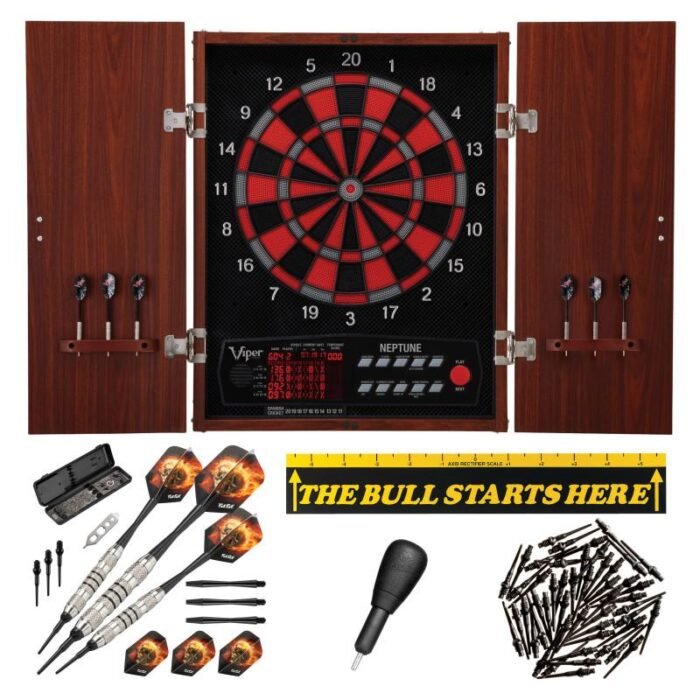 Viper | Neptune Electronic Dartboard |  "The Bull Starts Here" Throw Line Marker | Pitbull 18g | Bobcat Adjustable Weight | Blazer 16g | Soft Tip Darts - Image 3