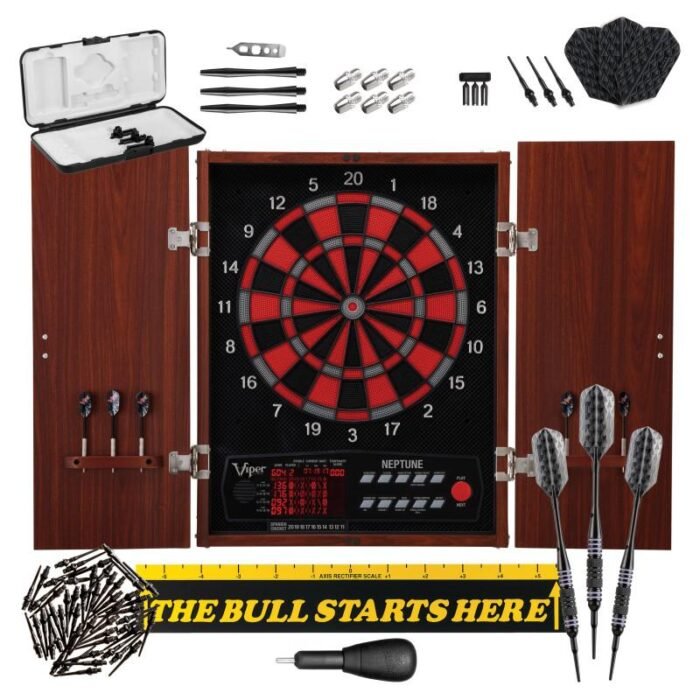 Viper | Neptune Electronic Dartboard |  "The Bull Starts Here" Throw Line Marker | Pitbull 18g | Bobcat Adjustable Weight | Blazer 16g | Soft Tip Darts - Image 2