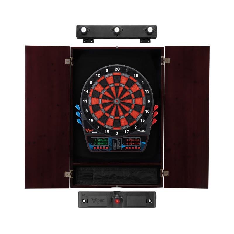 viper-orion-electronic-dartboard-metropolitan-mahogany-cabinet-laser-throw-line-marker-padded-dart-mat-the-bull-starts-here-shadow-buster-dartboard-lights-8237636 Viper | Orion Electronic Dartboard | Metropolitan Mahogany Cabinet | Laser Throw Line Marker | Padded Dart MAt | The Bull Starts Here | Shadow Buster Dartboard Lights - Image 1