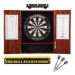 Viper |  Razorback Sisal Dartboard | Metropolitan Cinnamon Cabinet | The Bull Starts Here | Padded Mat & Underground Raven Steel Tip Darts | Shadow Buster Dartboard Lights & Laser Throw Line Marker - Image 3
