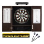 Viper | Razorback Sisal Dartboard | Metropolitan Espresso Cabinet | Shadow Buster Dartboard Lights | Laser Throw Line Marker |  Padded Dart Mat | The Bull Starts Here | Underground The Raven Steel Tip Darts - Image 3