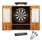 Viper | Razorback Sisal Dartboard | Metropolitan Oak Cabinet | Padded Dart Mat | The Bull Starts Here | Underground The Raven Steel Tip Darts | Shadow Buster Dartboard Lights & Laser Throw Line Marker - Image 2