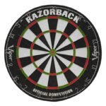 Viper | Razorback Sisal/Bristle Dartboard with 22 Gram Steel Tip Darts | Laser Dart Throwline | Round Wall Defender & Small Chalk Scoreboard - Image 2