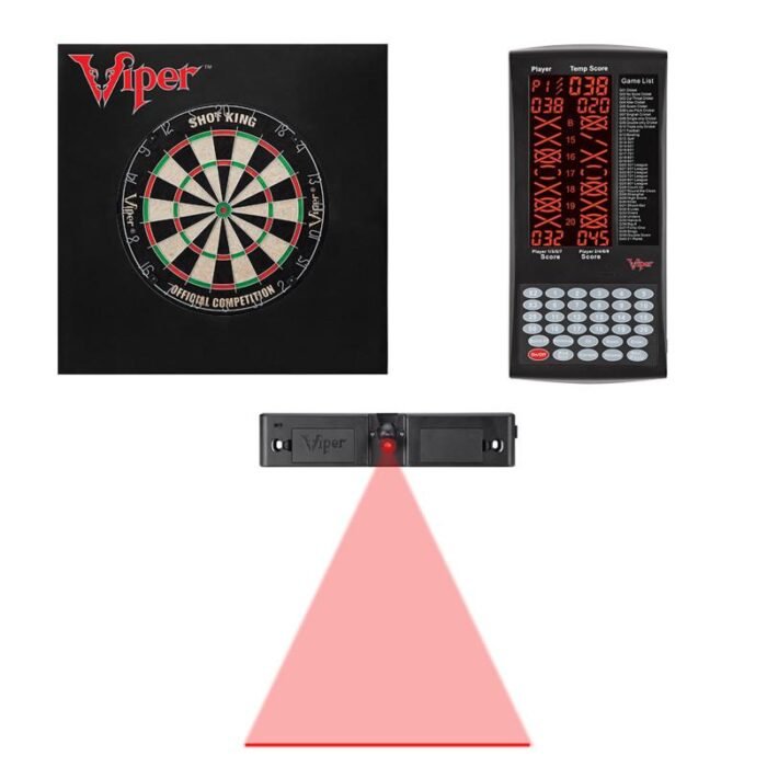 Viper | Shot King Bristle Dartboard | ProScore, and Laser Line and Wall Defender - Image 2