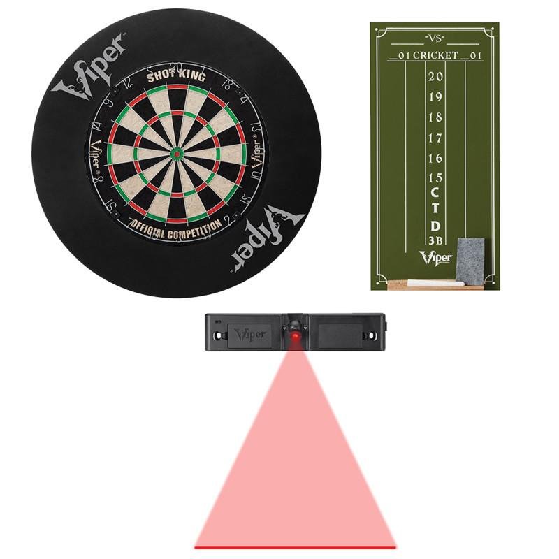 viper-shot-king-bristle-dartboard-small-cricket-chalk-scoreboard-dart-laser-line-and-wall-defender-2499452 Viper | Shot King Bristle Dartboard | Small Cricket Chalk Scoreboard | Dart Laser Line, and Wall Defender - Image 1