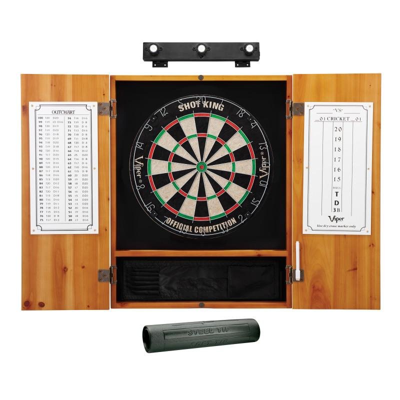 viper-shot-king-sisal-dartboard-metropolitan-cinnamon-cabinet-padded-dart-mat-the-bull-starts-here-shadow-buster-dartboard-lights-laser-throw-line-marker-2153321 Viper | Shot King Sisal Dartboard | Metropolitan Cinnamon Cabinet | Padded Dart Mat | The Bull Starts Here | Shadow Buster Dartboard Lights & Laser Throw Line Marker - Image 1