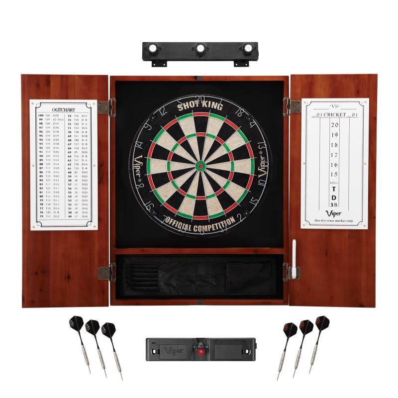 viper-shot-king-sisal-dartboard-metropolitan-cinnamon-cabinet-padded-dart-mat-the-bull-starts-here-shadow-buster-dartboard-lights-laser-throw-line-marker-5537595 Viper | Shot King Sisal Dartboard | Metropolitan Cinnamon Cabinet | Padded Dart Mat | The Bull Starts Here | Shadow Buster Dartboard Lights & Laser Throw Line Marker - Image 1