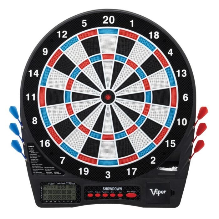 Viper | Showdown Electronic Dartboard | Metropolitan Cinnamon Cabinet | Padded Dart Mat | The Bull Starts Here | Shadow Buster Dartboard Lights & Laser Throw Line Marker - Image 8