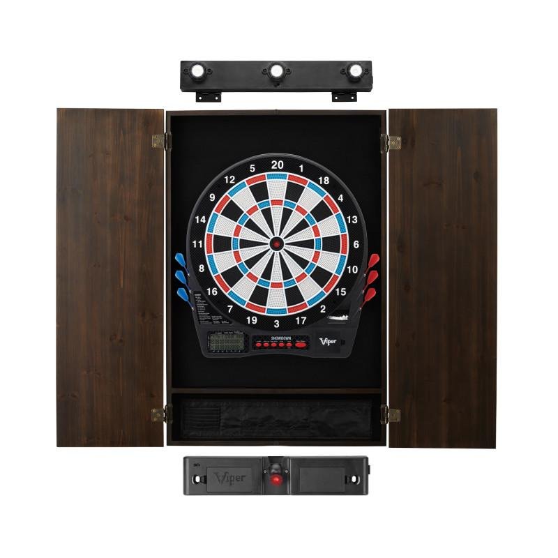 viper showdown electronic dartboard metropolitan espresso cabinet padded dart mat the bull starts here shadow buster dartboard lights laser throw line marker 9642074