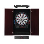 Viper | Showdown Electronic Dartboard | Metropolitan Mahogany Cabinet | Laser Throw Line Marker | Padded Dart MAt | The Bull Starts Here | Shadow Buster Dartboard Lights