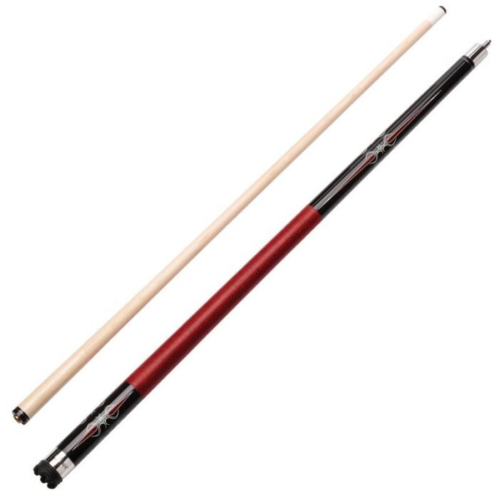 Viper Sinister Series Cue with Red/Black Wrap and Casemaster Q-Vault Supreme Black Cue Case - Image 2