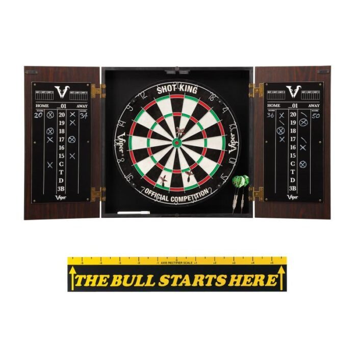 Viper | Stadium Dartboard Cabinet Bundles | Shot King Sisal Dartboard | Shadow Buster Cabinet Light | The Bull Starts Here | Throw Line Marker | Starter Darts - Image 3