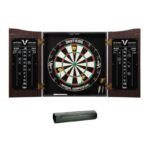 Viper | Vault Cabinet with Shot King Sisal Dartboard | Shadow Buster Dartboard Lights | Steel Tip Dart Accessories Kit | The Bull Starts Here | Throw Line Marker | Padded Dart Mat - Image 3