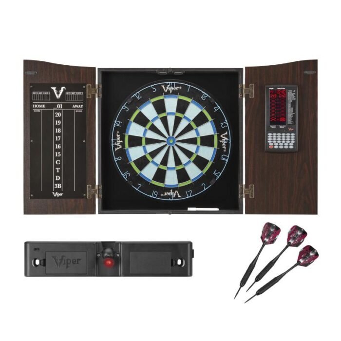 Viper | Vault Deluxe Dartboard Cabinet with Built-In Pro Score | AIM 360 Dartboard - Image 2