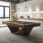 White Billiards | Olics Modern Slate | 7′-8′-9′ | Luxury Pool Table | Sleek Design | Made in America Version