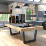 White Billiards | The Lorren Modern Slate  | Pool Table | 7'-8'-9' | Weather Resistant