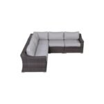 Contemporary Outdoor Rattan Wicker Sectional Seating Group With Cushions - Image 6