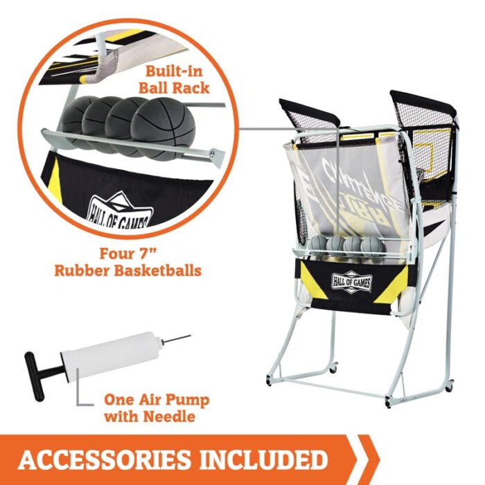 Xtra Long Shot Ez-Fold Premium Arcade Game with Built-In 4-Ball Storage Rack - Image 5