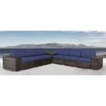 Elegant Outdoor Rattan Wicker 6 Person Seating Group With Cushions - Image 3