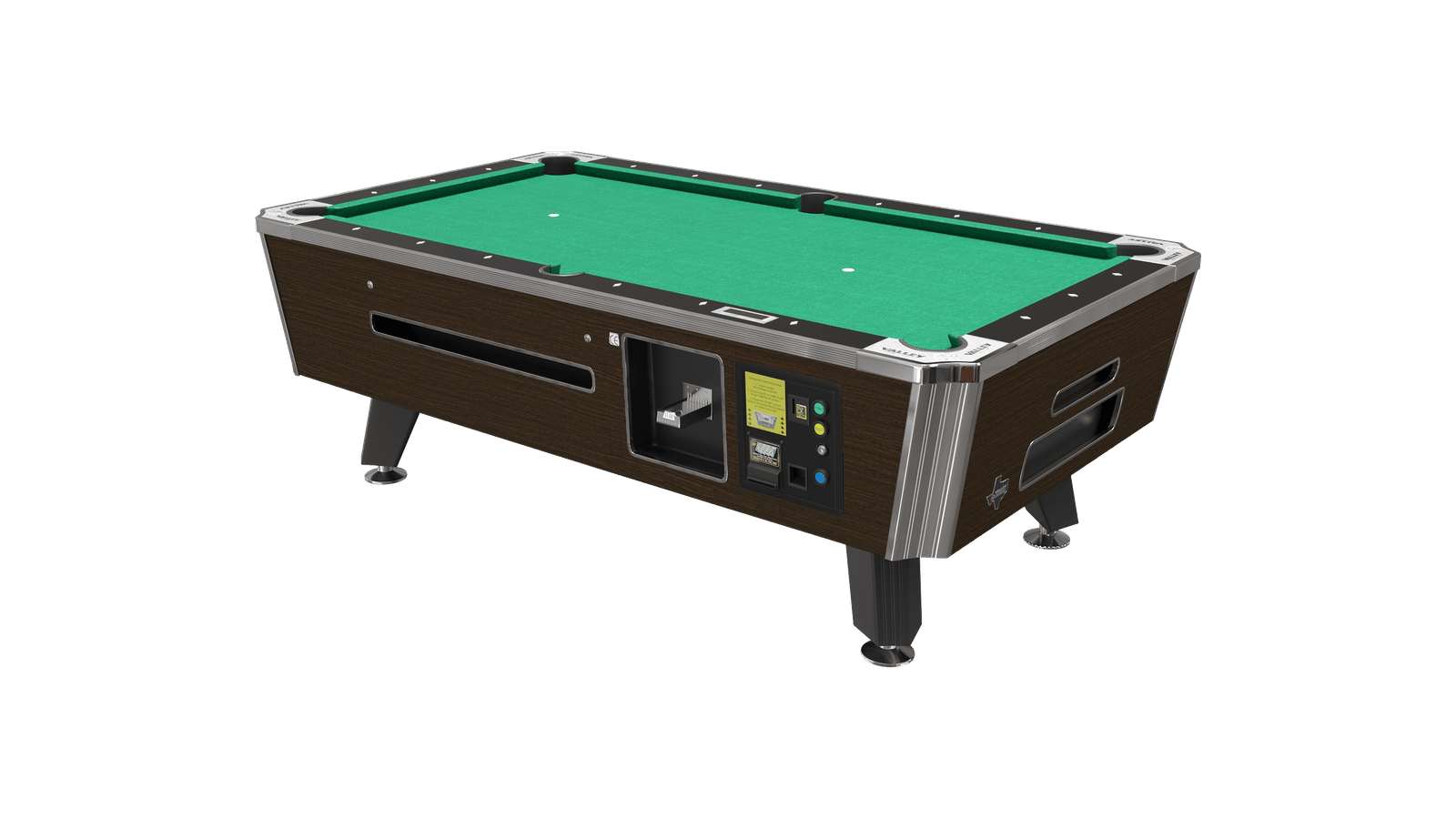 10_13577646-dfb0-4bc3-914b-68f21bda74bb Valley Panther ZD-12X Dakar Ebony Coin Operated Pool Table - Image 1