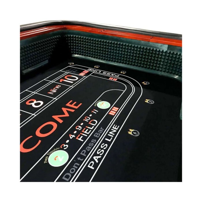 12FT Casino Style Craps Table With Full Drink Rail And Cushion Rim Cover (SAK35098) - Image 7