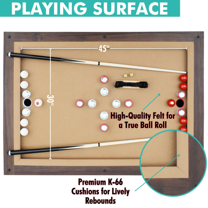 Freetime Fun Baddah Bing 54" Bumper Pool Table in Espresso - Image 5