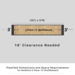 Freetime Fun The Rockford 2-Piece 12′ Upstairs/Downstairs Shuffleboard Table in Rustick Oak - Image 6
