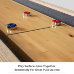 Freetime Fun The Rockford 2-Piece 12′ Upstairs/Downstairs Shuffleboard Table in Rustick Oak - Image 3
