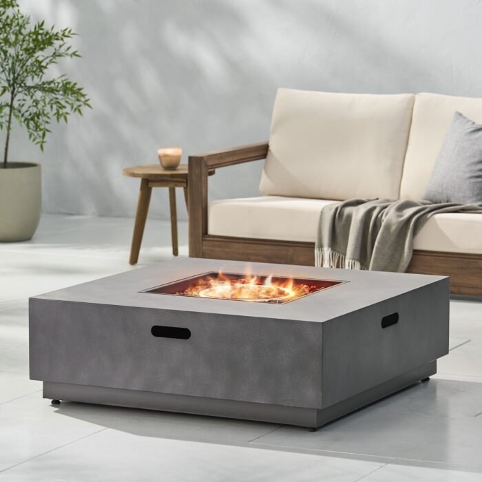 Modern Square Fire Pit With 50, 000 Btu - Image 4