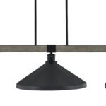 Tacoma 3 Light Bar, Matte Black & Painted Distressed Wood-Look Metal Finish