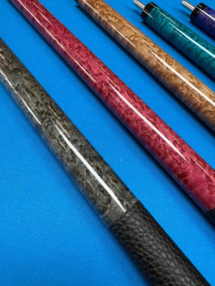Stained Birdseye Maple with Textured Leather Wrap with OG Shaft - Image 2