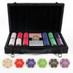 Triton Premium Folding 10 Player Poker Table + 10 Folding Poker Chairs with Castors + Premium Poker Chip Sets - Image 5