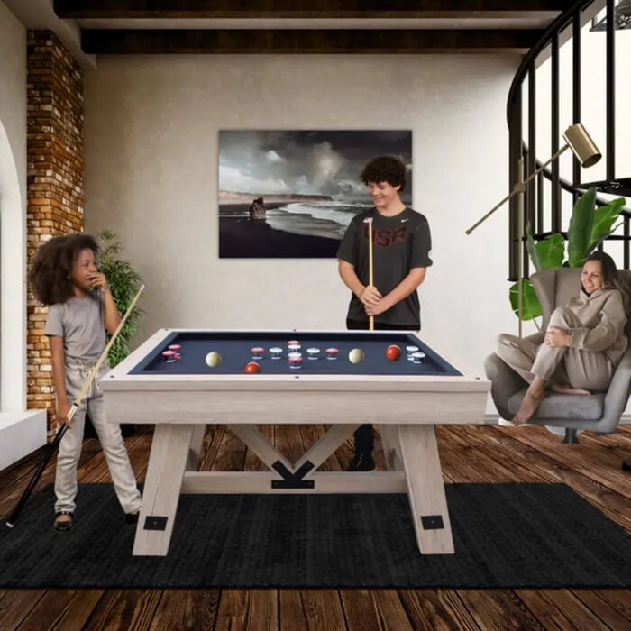 Freetime Fun Baddah Bing 54" Oak Wood Bumper Pool - Image 2