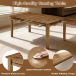 Solid Wood Board Game Table for 4–6 with Removable Top, 54" X 31" Gaming Surface, Game Mat, 6 Cup Holders & Hobby Tray – Convertible Gaming and Dining Table for D&D , Card Game and Puzzle - Image 8