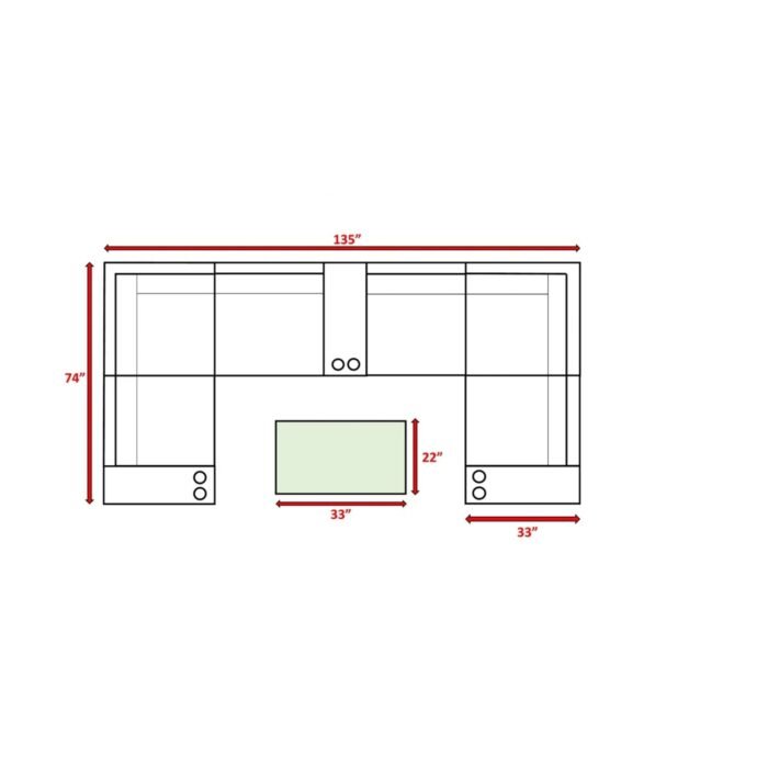 Outdoor Wicker Sectional With Weather Resistant Cushions And Table - Image 14