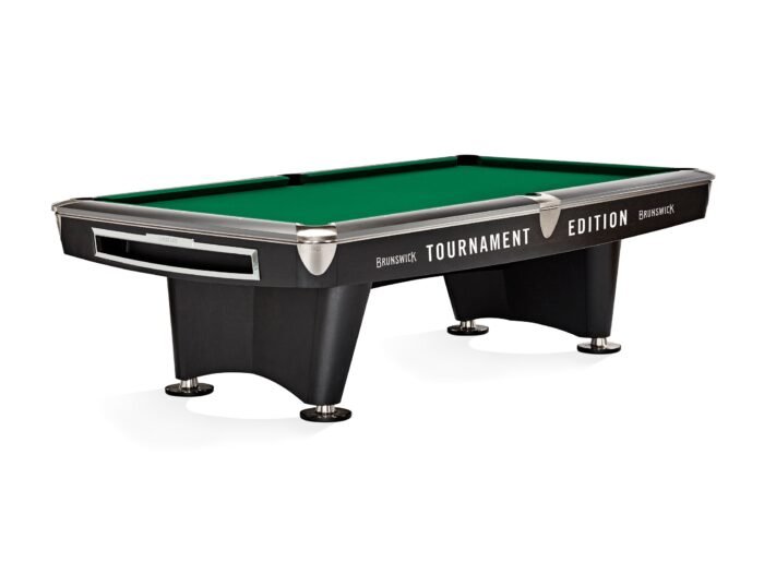 Brunswick Gold Crown VI Tournament Edition 9ft American Pool Table With Drop Pocket - Matte Black - Image 9