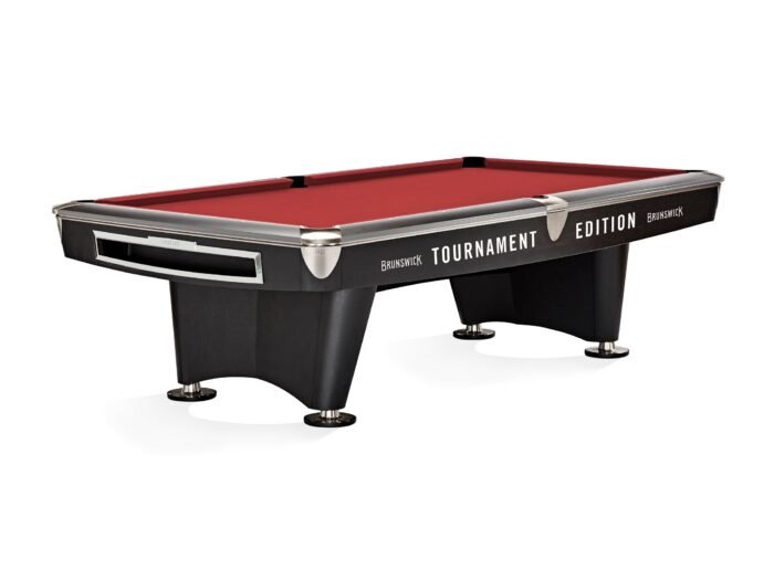 Brunswick Gold Crown VI Tournament Edition 9ft American Pool Table With Drop Pocket - Matte Black - Image 2