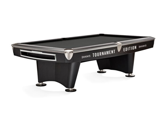 Brunswick Gold Crown VI Tournament Edition 9ft American Pool Table With Drop Pocket - Matte Black - Image 3
