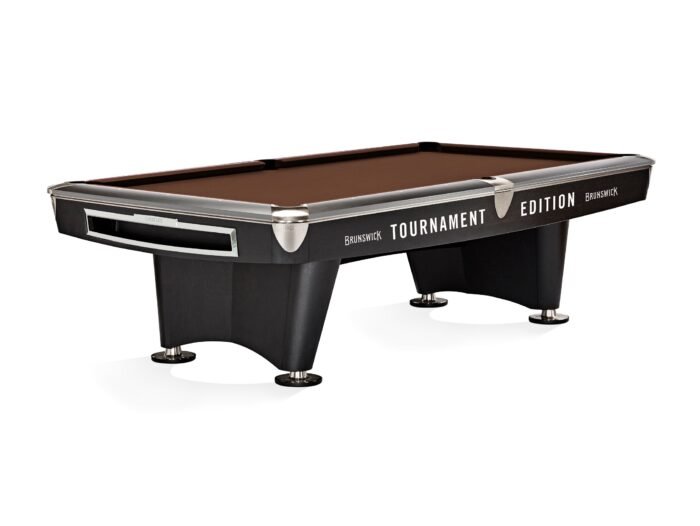 Brunswick Gold Crown VI Tournament Edition 9ft American Pool Table With Drop Pocket - Matte Black - Image 10