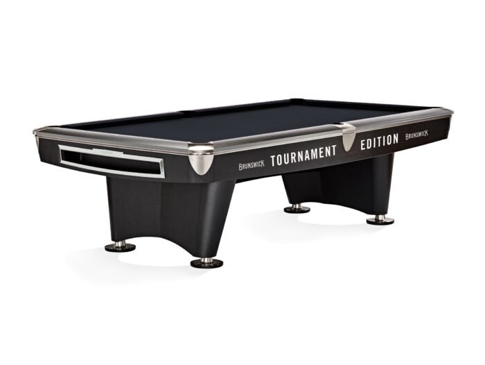 Brunswick Gold Crown VI Tournament Edition 9ft American Pool Table With Drop Pocket - Matte Black - Image 11