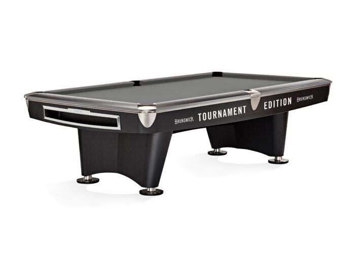 Brunswick Gold Crown VI Tournament Edition 9ft American Pool Table With Drop Pocket - Matte Black - Image 15