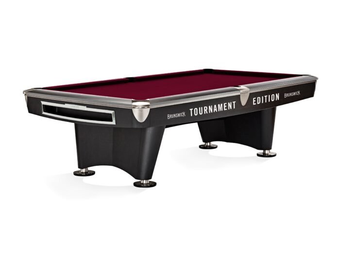 Brunswick Gold Crown VI Tournament Edition 9ft American Pool Table With Drop Pocket - Matte Black - Image 12