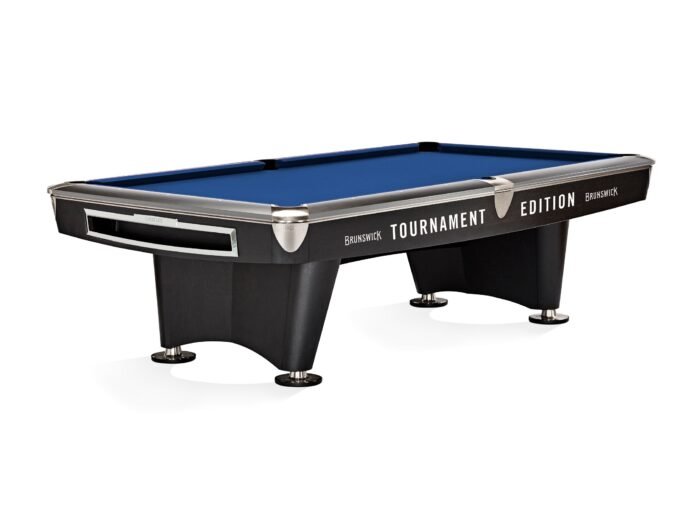 Brunswick Gold Crown VI Tournament Edition 9ft American Pool Table With Drop Pocket - Matte Black - Image 14