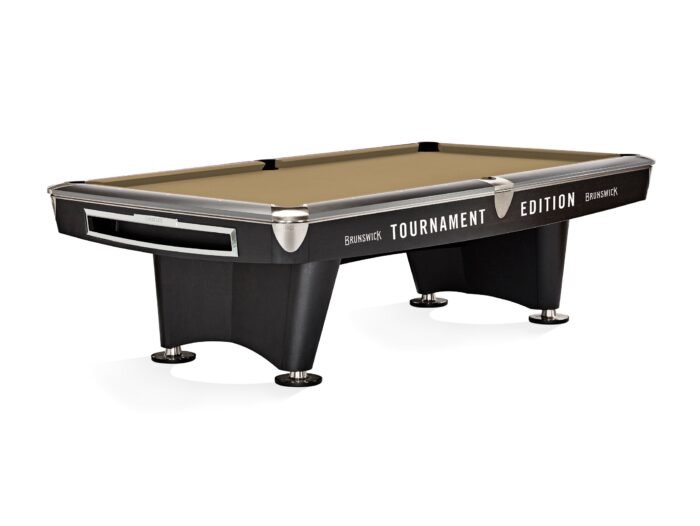 Brunswick Gold Crown VI Tournament Edition 9ft American Pool Table With Drop Pocket - Matte Black - Image 7