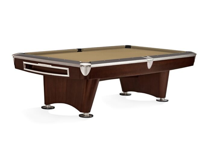 Brunswick Gold Crown VI 9ft American Pool Table With Drop Pocket - Two Tone Walnut and Espresso - Image 18