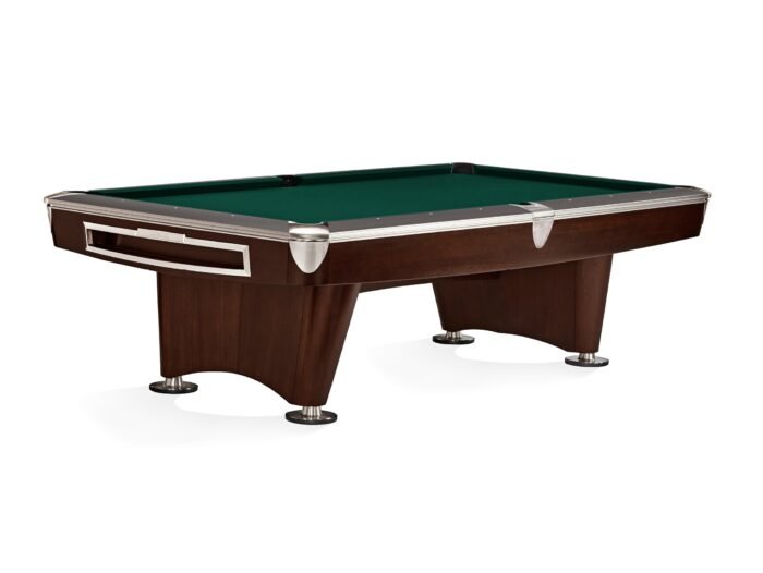 Brunswick Gold Crown VI 9ft American Pool Table With Drop Pocket - Two Tone Walnut and Espresso - Image 19