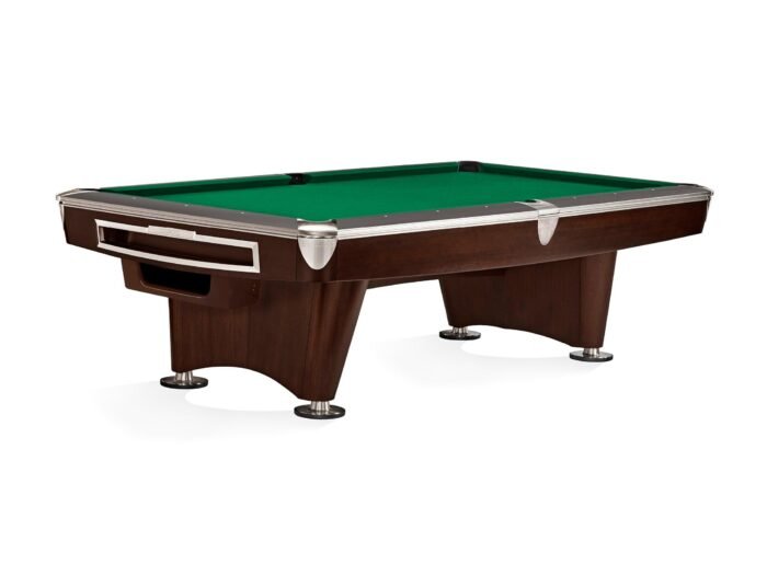 Brunswick Gold Crown VI 8ft American Pool Table With Gully Return - Two Tone Walnut and Espresso - Image 9