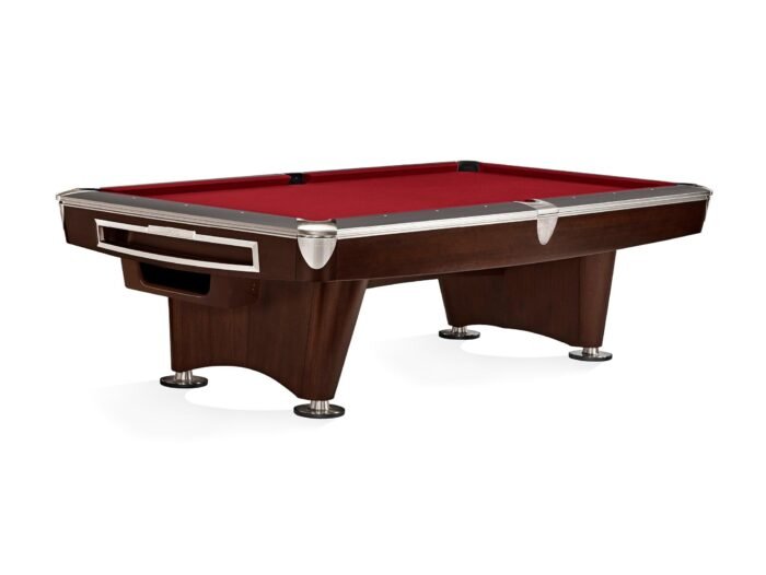 Brunswick Gold Crown VI 8ft American Pool Table With Gully Return - Two Tone Walnut and Espresso - Image 15