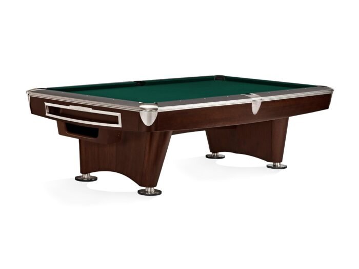 Brunswick Gold Crown VI 8ft American Pool Table With Gully Return - Two Tone Walnut and Espresso - Image 22